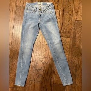 FRAME Denim Le Skinny De Jeanne Ankle Length 5 Pocket Design Zip Button Jeans